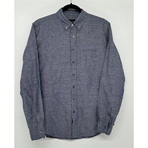 Outclass Shirt Mens Medium Blue White Canadian Preppy Career Datenight Casual